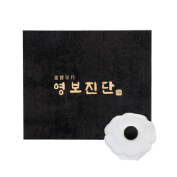 black card and white flower