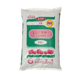 korean soybean oil in a bag on a white background