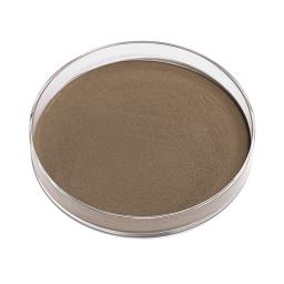 This is a photo of a conductive powder sample.
Gold and silver are plated on the outside of the nickel powder.