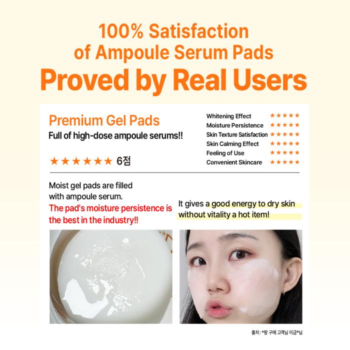100% Satisfaction of Ampoule Serum Pads Proved by Real Users