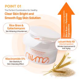 - Niacinamide 5% (Skin Elasticity & Skin Cleansing Effect)
 - Adenosine (Wrinkle Improvement Function)- Luisant Mela XD, a patented ingredient, provides 
   youthful care for dull skin stimulated by UV rays and harmful substances (whitening & wrinkles)
- Ceramide NP ingredient prevents moisture evaporation
