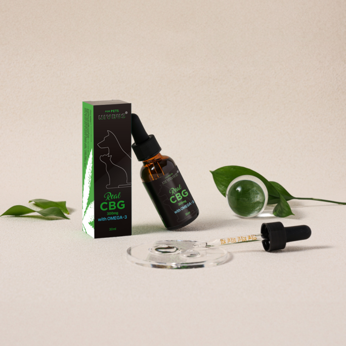 NIVEUS CBG + Omega-3 Pet Hemp Oil Nutritional Supplement