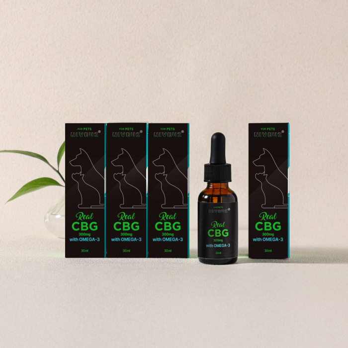 NIVEUS CBG + Omega-3 Pet Hemp Oil Nutritional Supplement