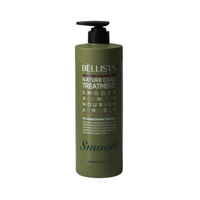 bellissima nature care smooth nourishing shampoo in olive green bottle