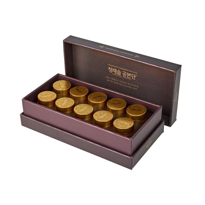 chocolate coins in a gift box