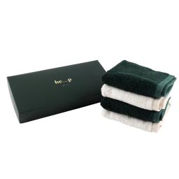 green bath towels