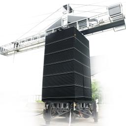 The system enables vertical construction up to 3.5 meters