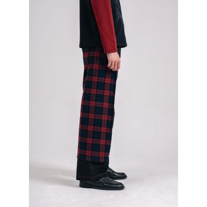 red tartan trousers
