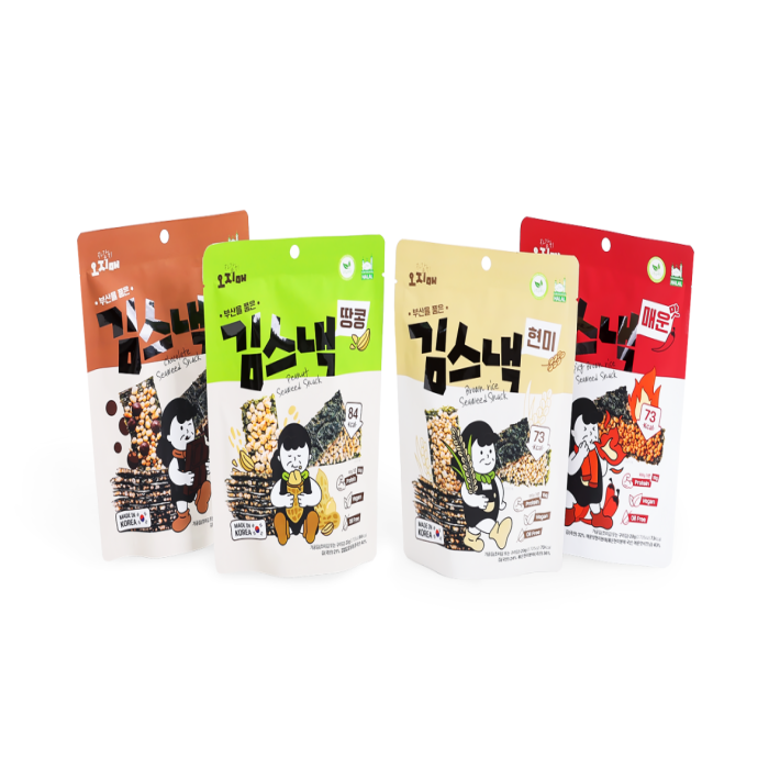 Brown rice seaweed snack