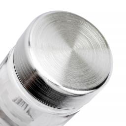 clear plastic water bottle with silver lid