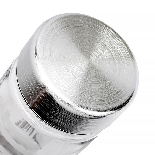 clear plastic water bottle with silver lid