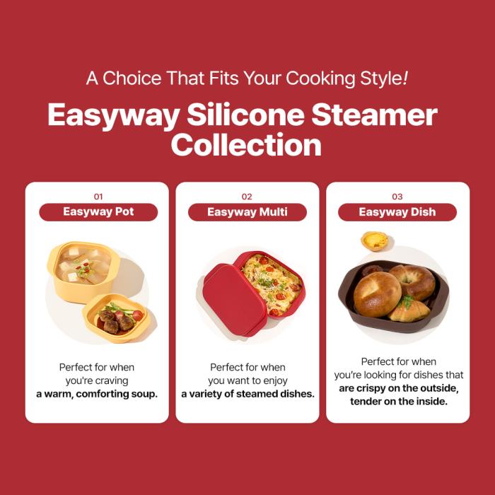 Easyway silicone steamer compositions