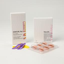 a box and a blister pack