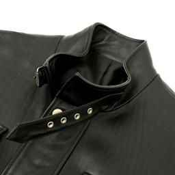 black leather jacket