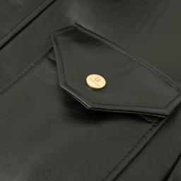 black leather jacket