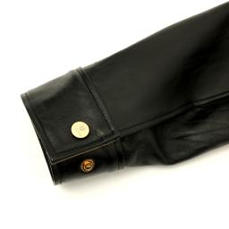 black leather jacket