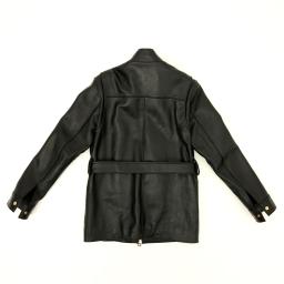black leather jacket
