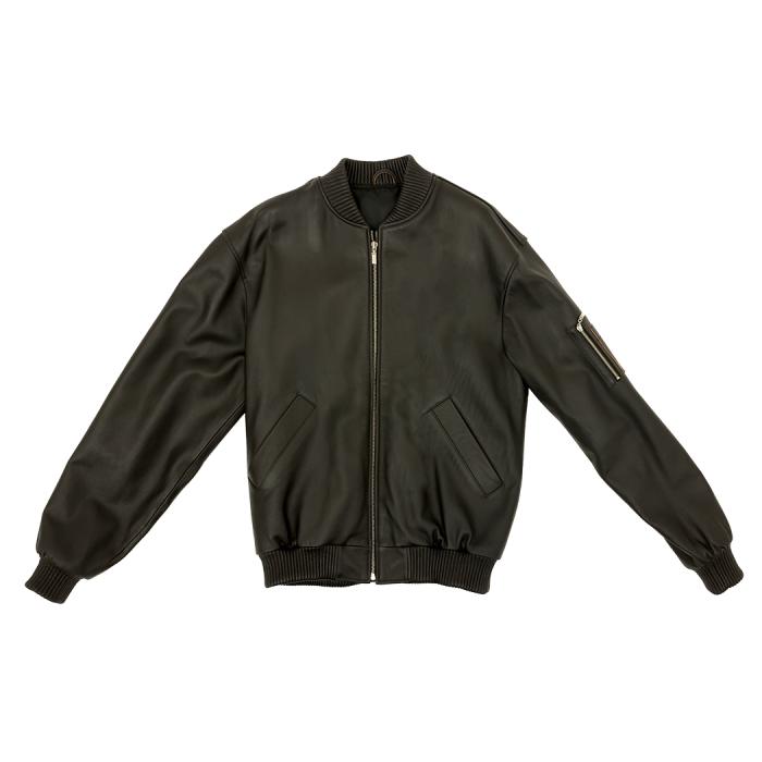 black bomber jacket