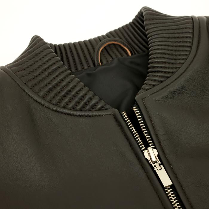 black bomber jacket