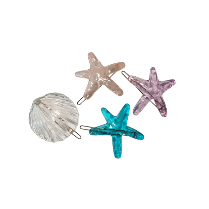 Ocean Mood Hair Clip Set – Star & Shell Collection