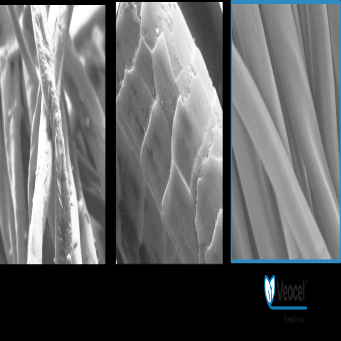 Soft texture with a smooth fiber construction