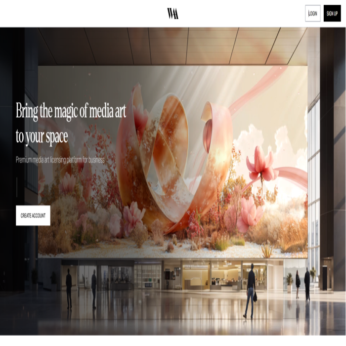 WAA(Where Art's Alive) Media Art Platform main page