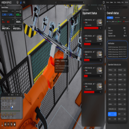 A monitoring screen showing robotic equipment errors with spatial mapping for fast diagnostics and failure response.