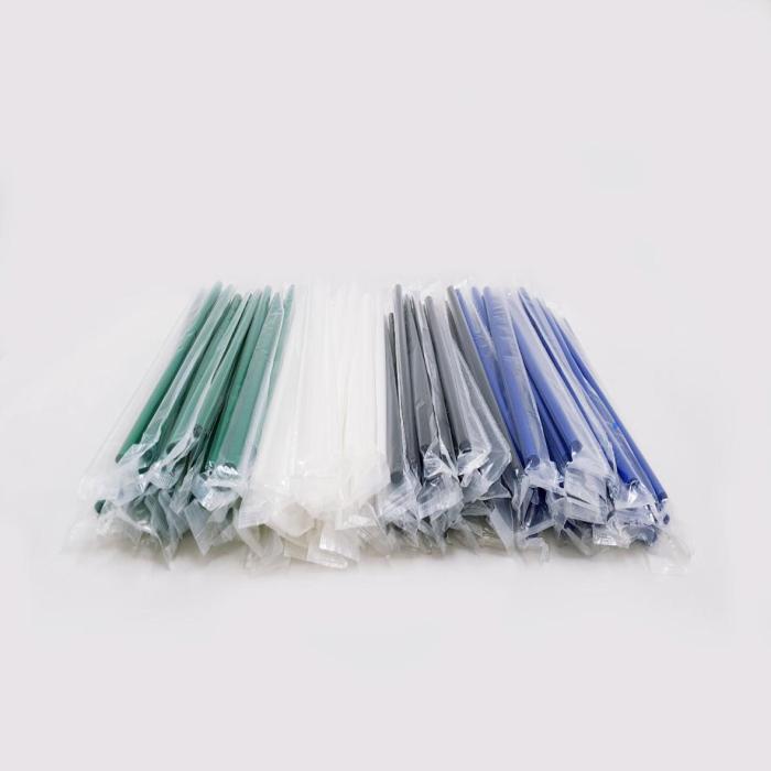Biodegradable vinyl individual packing straws
