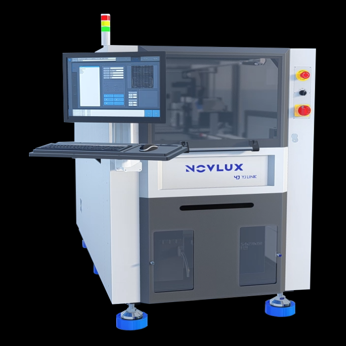 Laser Marking Machine engraves 1D/2D barcodes, logos, and characters on the surface of a PCB or an object without physical or chemical damage. The laser head performs it’s marking by adjusting its own height in the Z axis according to the height of the object.