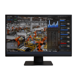 A digital twin dashboard visualizing real-time robot operations, equipment status, and production KPIs across the entire factory.