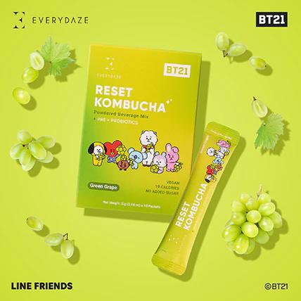 EVERYDAZE with BT21: RESET KOMBUCHA- Green Grape