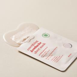 EWG Verified Kombucha Sheet Mask Lyocell 3D Snow Crystal Sheet Fermented Bifida 20 Harsh Chemicals Free Clean & Radiant Skin