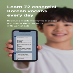 Learn 72 essential korean vocabs every day