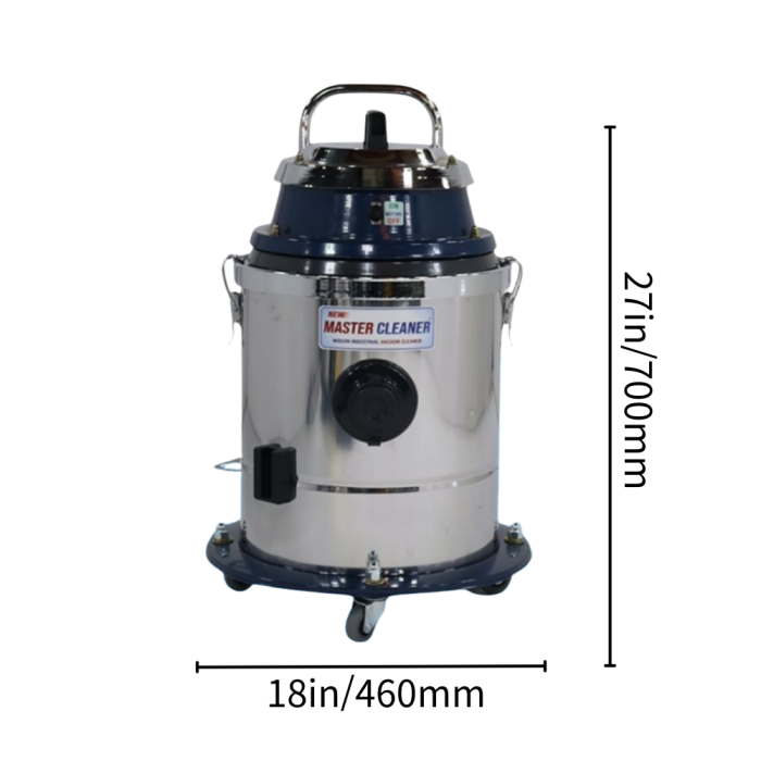 "This is the front view of the single motor vacuum cleaner."