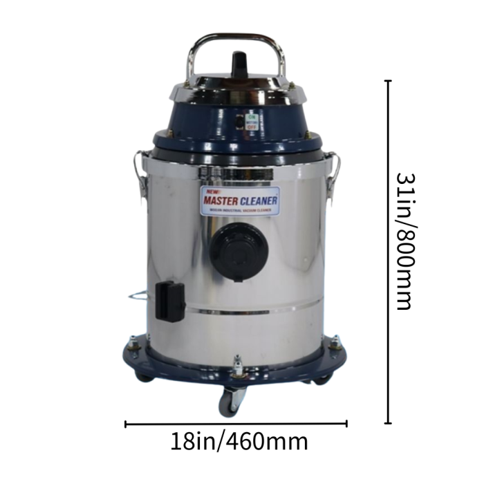 "This is the front view of the single motor vacuum cleaner."