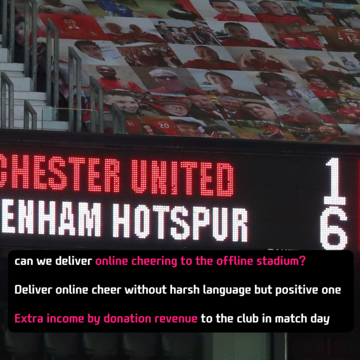 how can we deliver online cheering to the offline stadium