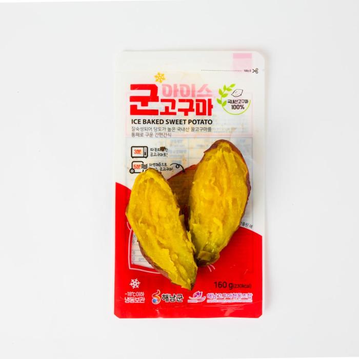 Ice baked sweet potato