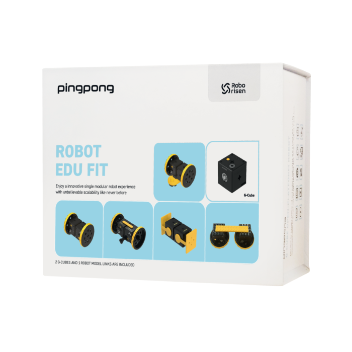 EDU FIT Kit Advanced STEAM Set(w/Unplugged) (2 Cubes, Auto Car/Worm Bot/Robot Cleaner links/Line Bot, LEGO links)