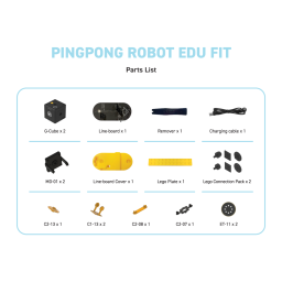 EDU FIT Kit Advanced STEAM Set(w/Unplugged) (2 Cubes, Auto Car/Worm Bot/Robot Cleaner links/Line Bot, LEGO links)