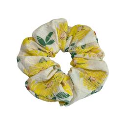yellow floral scrunchie