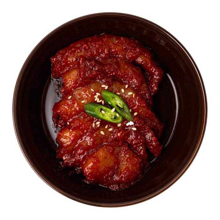 Spiced sauce marinated shelled Shrimp