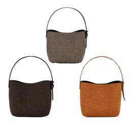 PVC & Cowhide Blend Daily Handbag