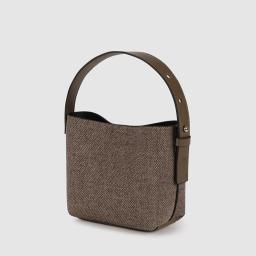 PVC & Cowhide Blend Daily Handbag