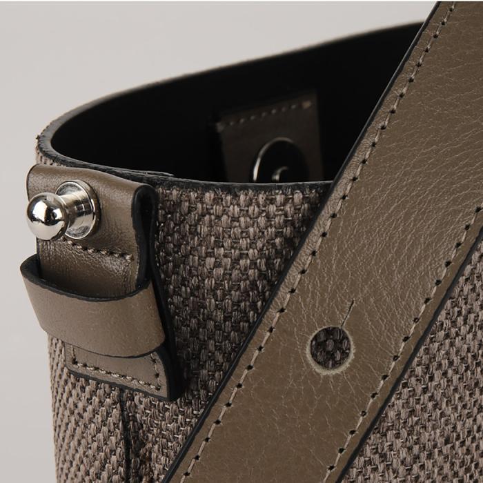 PVC & Cowhide Blend Daily Handbag
