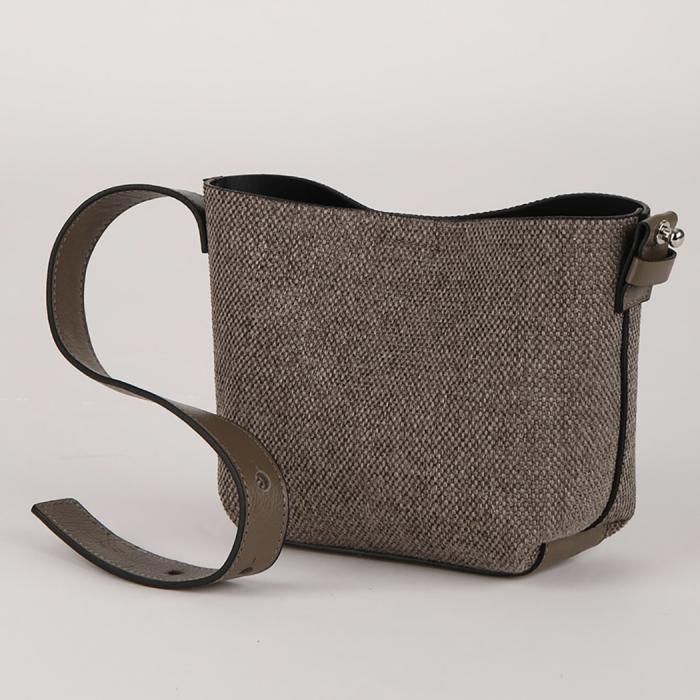 PVC & Cowhide Blend Daily Handbag