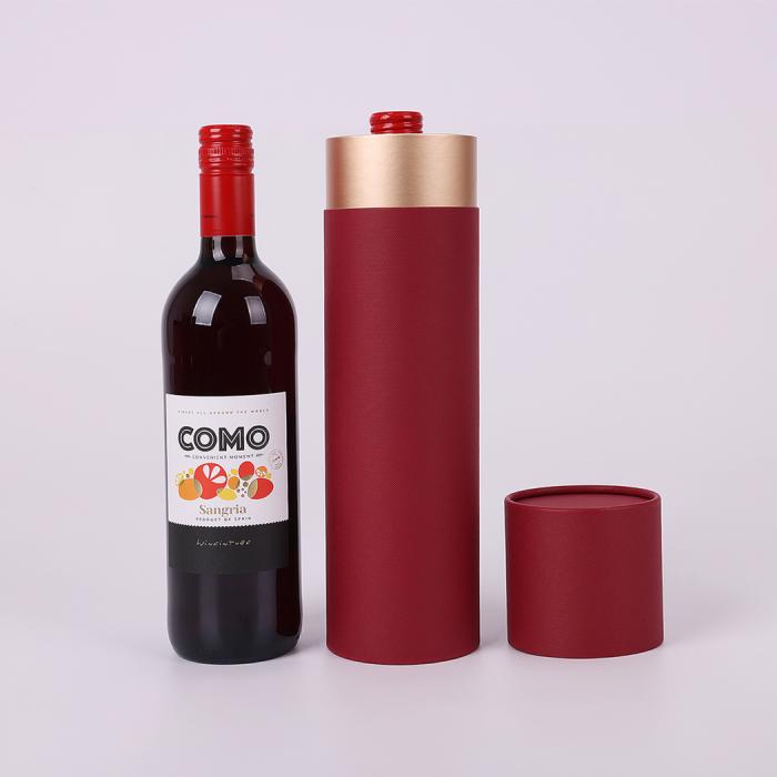 red wine bottle and box