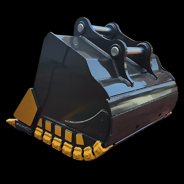 Rear view showing the double pin mounting bracket for 32-ton excavator compatibility
