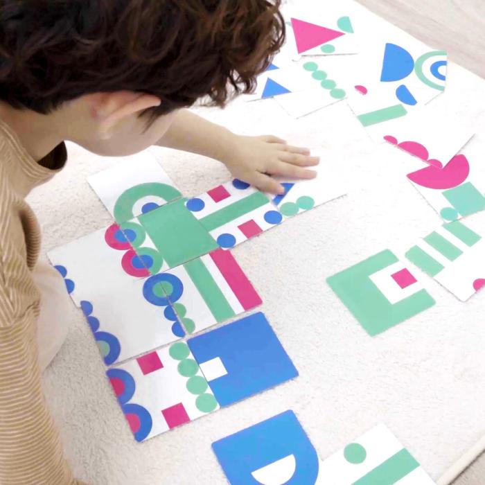 a child making a collage