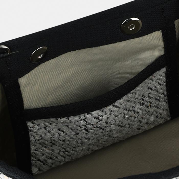 Tote Bag with Cotton Blend Finish (Black)
