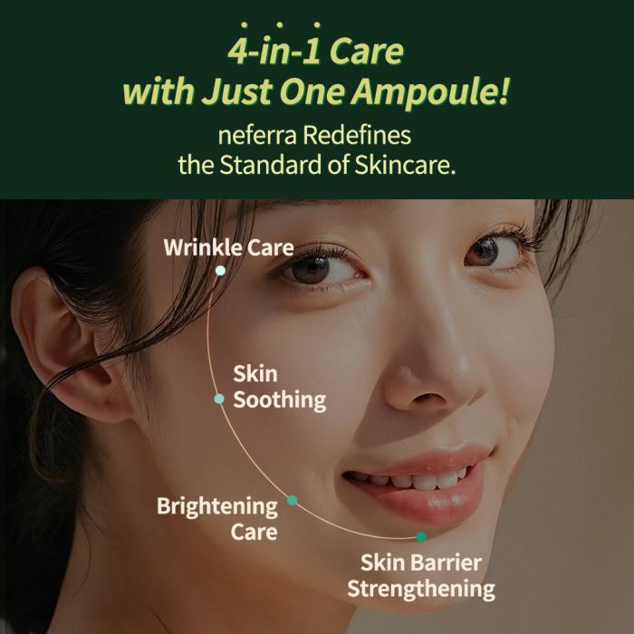 One ampoule, four solutions — calm, protect, brighten, and firm.